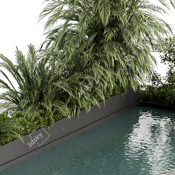 Outdoor Oasis: Backyard Furniture & Pool Combo 3D model image 3