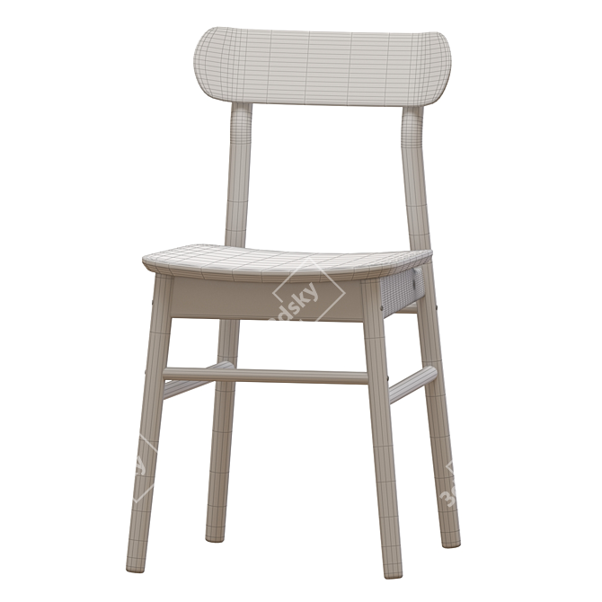 Modern Green Birch Table & Chairs 3D model image 6