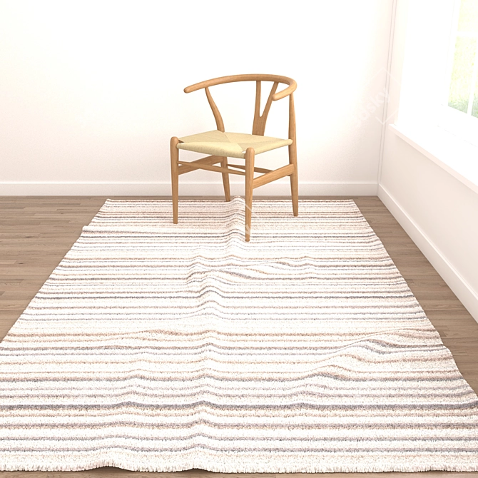 Versatile Rug Set with 8 Variants 3D model image 5