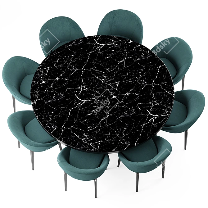 Elegant Minotti Lido Chair & Table 3D model image 3