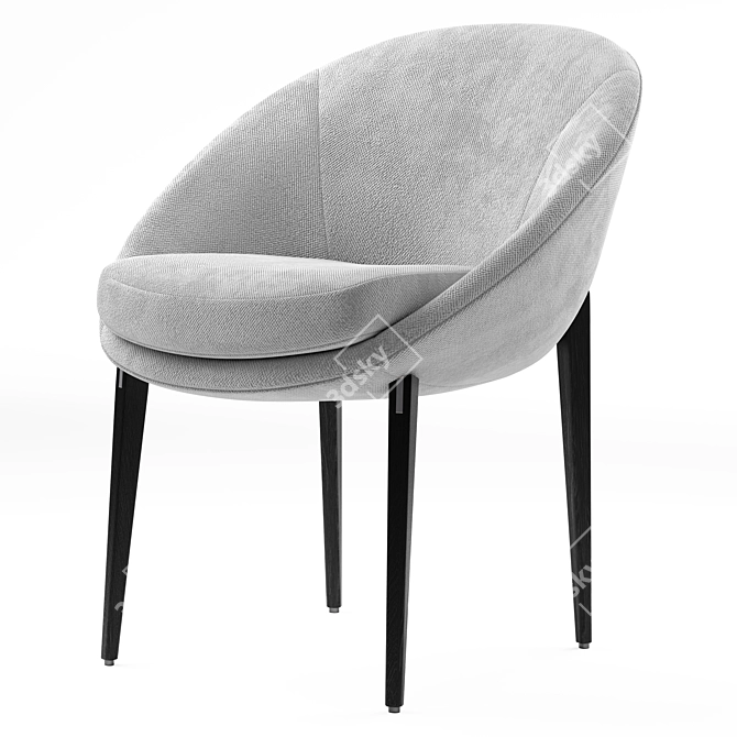 Elegant Minotti Lido Chair & Table 3D model image 4