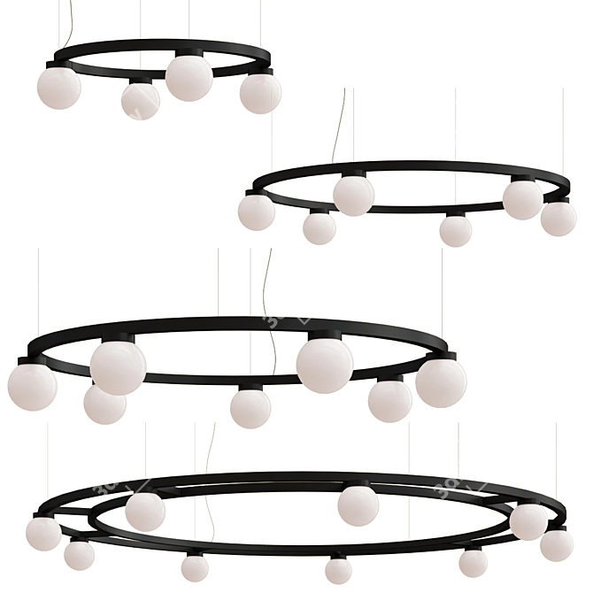 Illuminating Elegance: BALLZZZ LED Pendant 3D model image 1