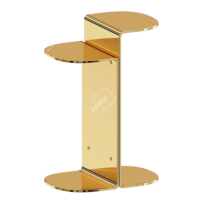 Sleek Steel Side Table: FLIRT 3D model image 1