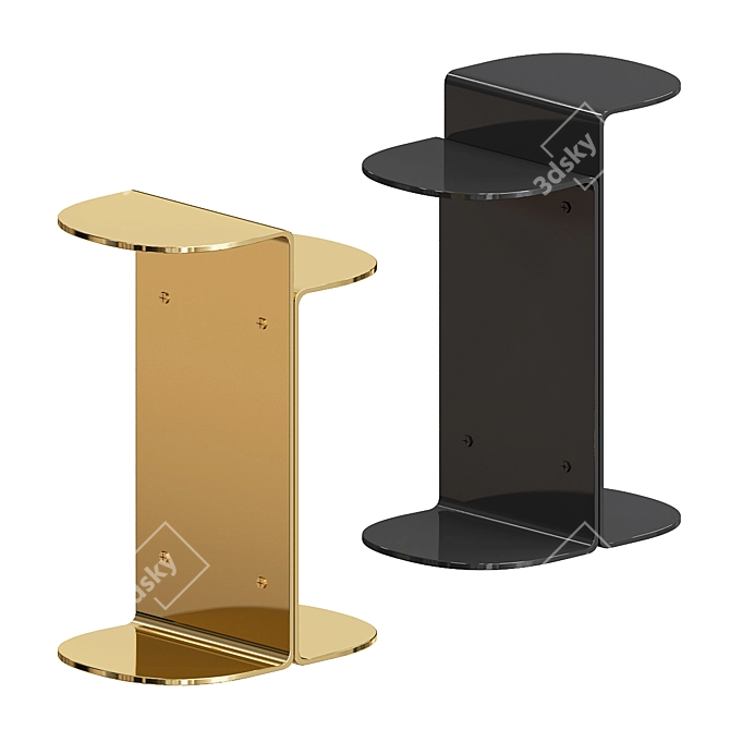 Sleek Steel Side Table: FLIRT 3D model image 2