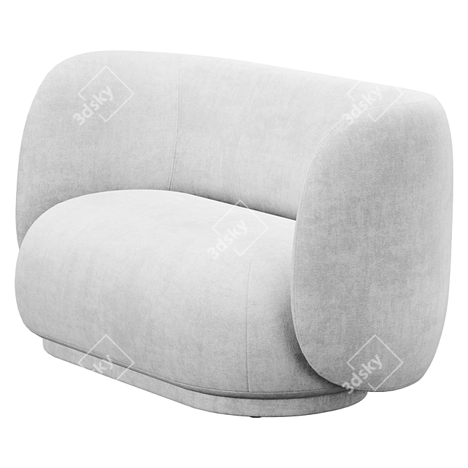 Modern Rico 2 Seater Sofa 3D model image 4