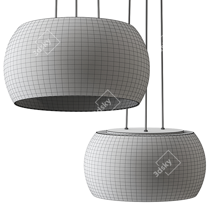 Sleek Solen Pendant Lamp 3D model image 2