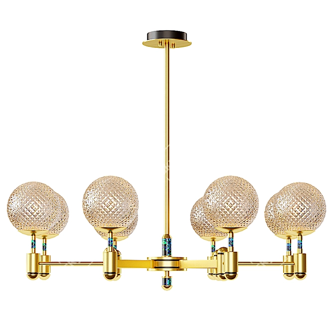 Luara CH D Chandelier: Elegant Lighting Fixture 3D model image 1