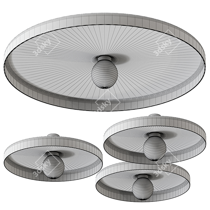 TossB Disk Ceiling Lamp 3D model image 2