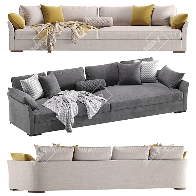 Gilbert Cazarina Sofa - Timeless Elegance 3D model image 4