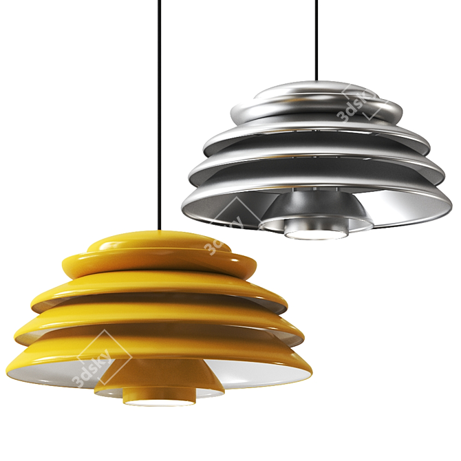 Modern Hive Pendant Lamp by Verpan 3D model image 1