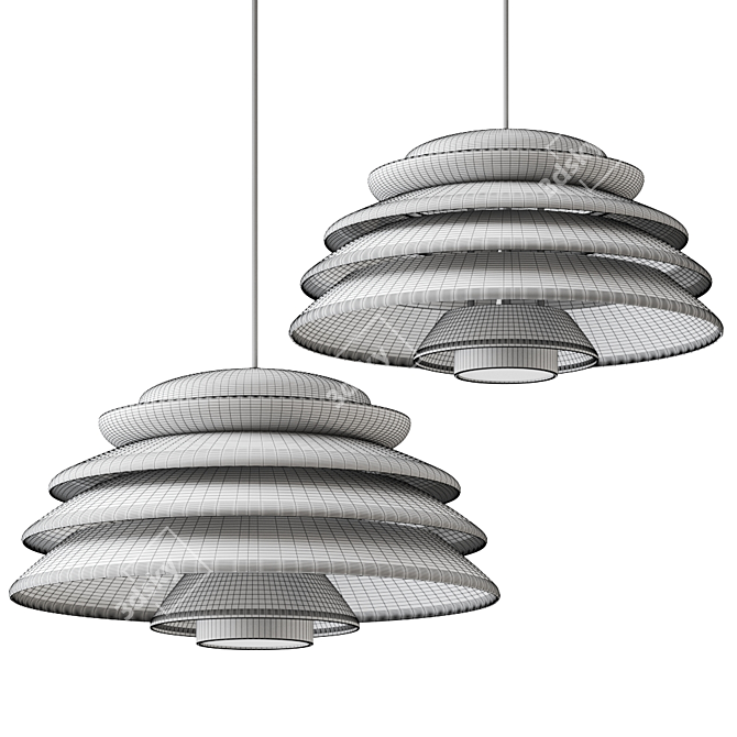 Modern Hive Pendant Lamp by Verpan 3D model image 2