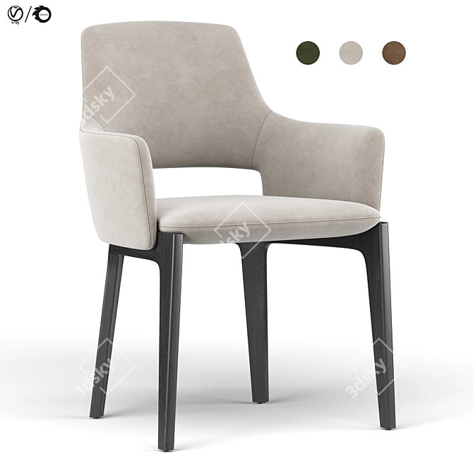 Sleek Devon Chair 2013 3D model image 1