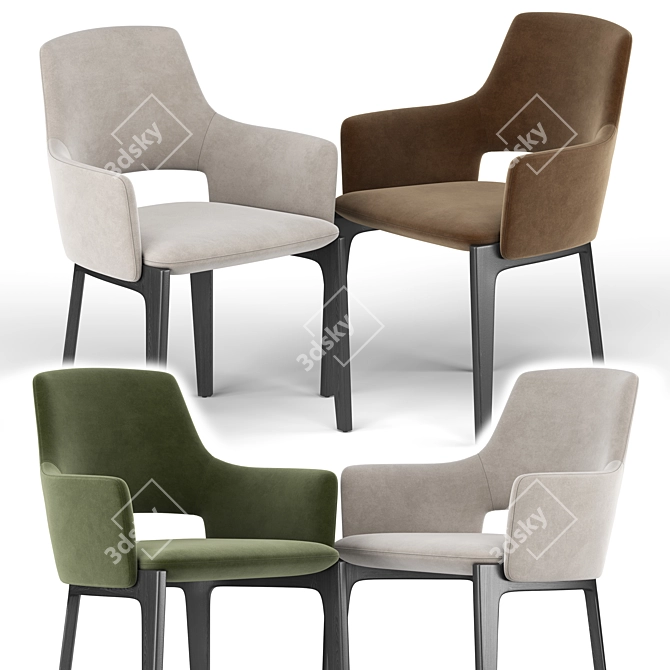 Sleek Devon Chair 2013 3D model image 2