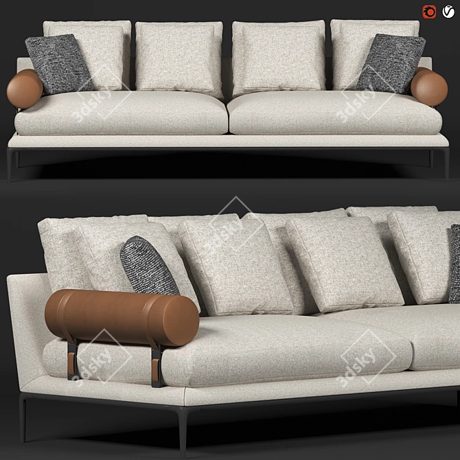 Elegant B&B Atoll Sofa: Luxurious Comfort 3D model image 1