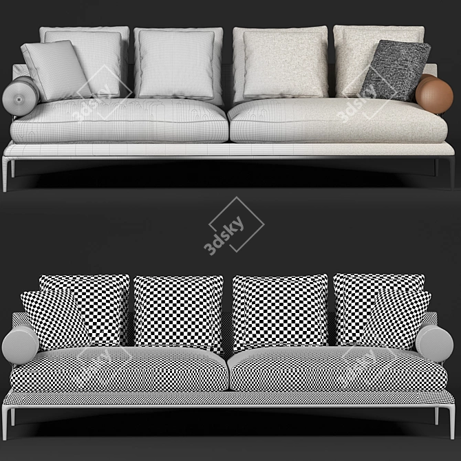 Elegant B&B Atoll Sofa: Luxurious Comfort 3D model image 5