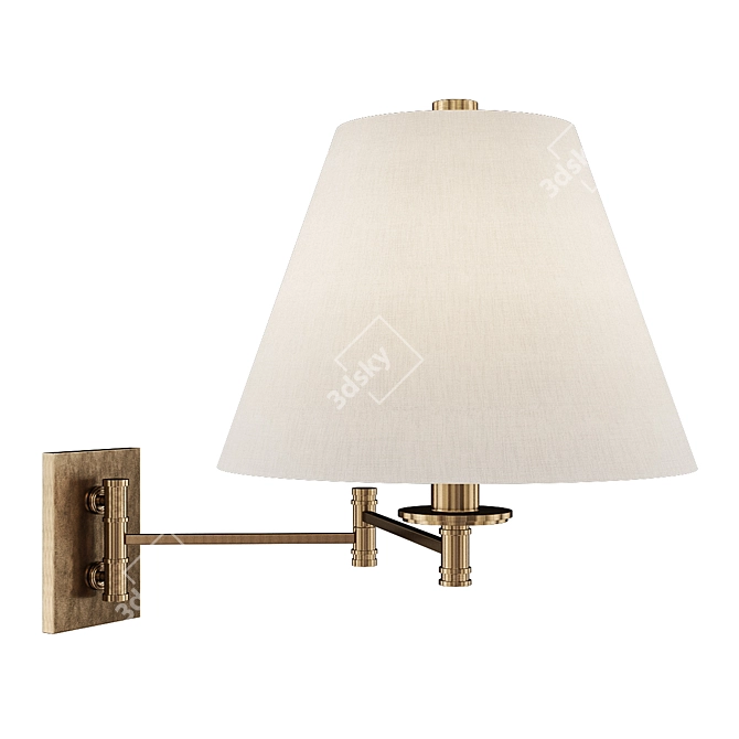 Hudson Valley Claremont Wall Sconce: Elegant Illumination. 3D model image 1