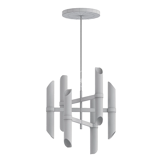 Elegant Casa Milano Shard Chandelier 3D model image 2