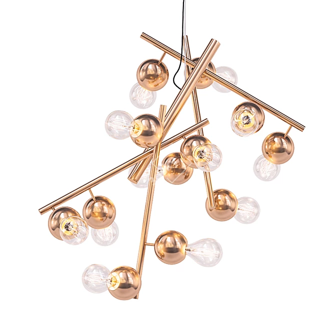 Galaxy Collection Modern Brass Chandelier 3D model image 1