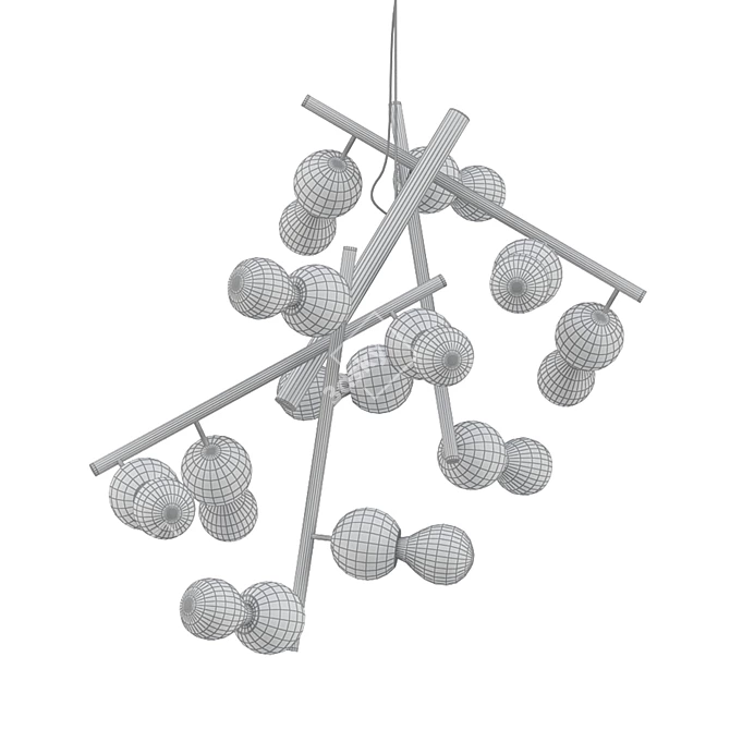 Galaxy Collection Modern Brass Chandelier 3D model image 2