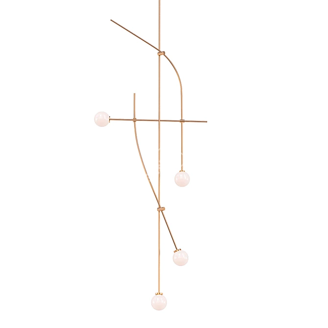 Elevate your space with TEMPO 8ft Chandelier 3D model image 1