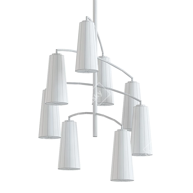 Feiss Coddington 8 Light Pendant 3D model image 2