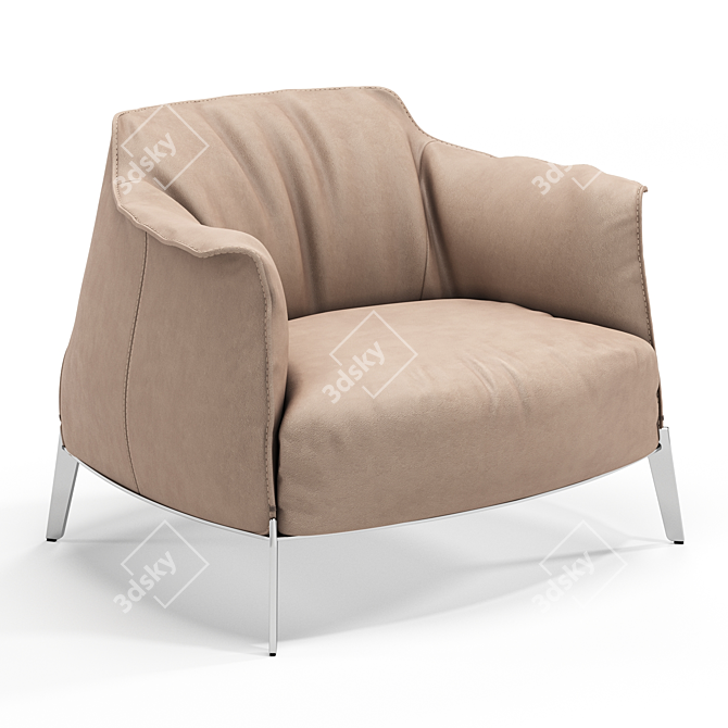 Luxury Italian Armchair: Archibald Gran Comfort 3D model image 5