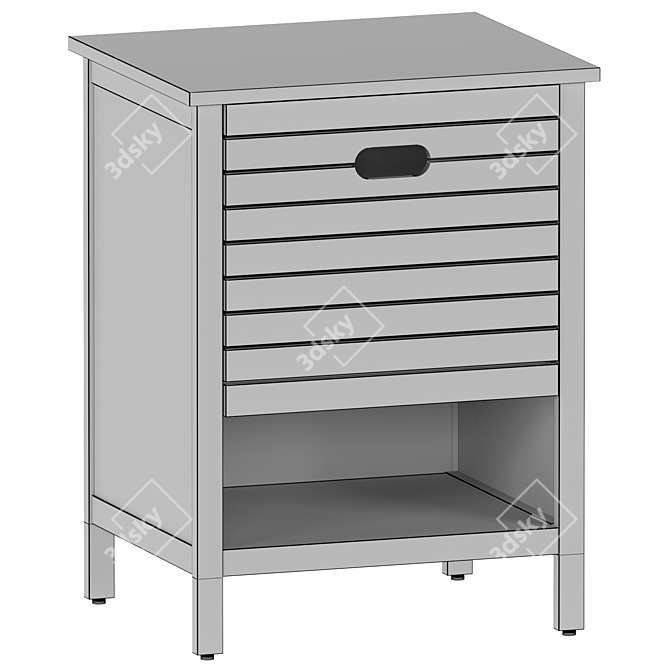 Saturne Acacia Sink Cabinet - 60cm 3D model image 3