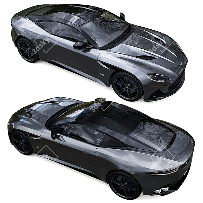 Luxury Aston Martin DBS Superleggera 3D model image 3
