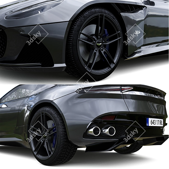 Luxury Aston Martin DBS Superleggera 3D model image 5