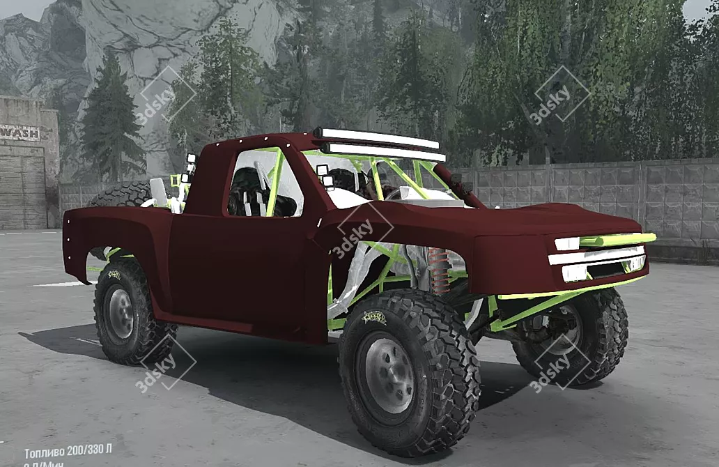 Title: Chevy TrophyTruck: Conquer the Off-Road 3D model image 7