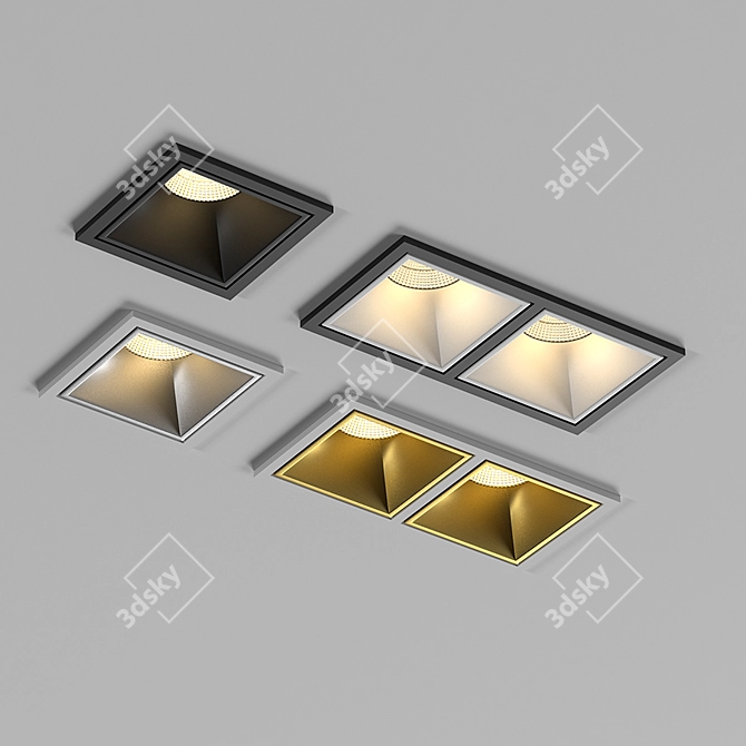 Sleek LED Ceiling Light: New Kub In 3D model image 2