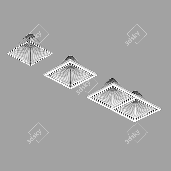 Sleek LED Ceiling Light: New Kub In 3D model image 3