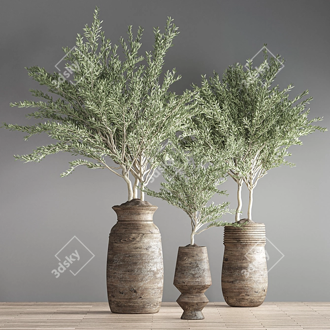 Lush 18-Piece Indoor Plant Set 3D model image 3