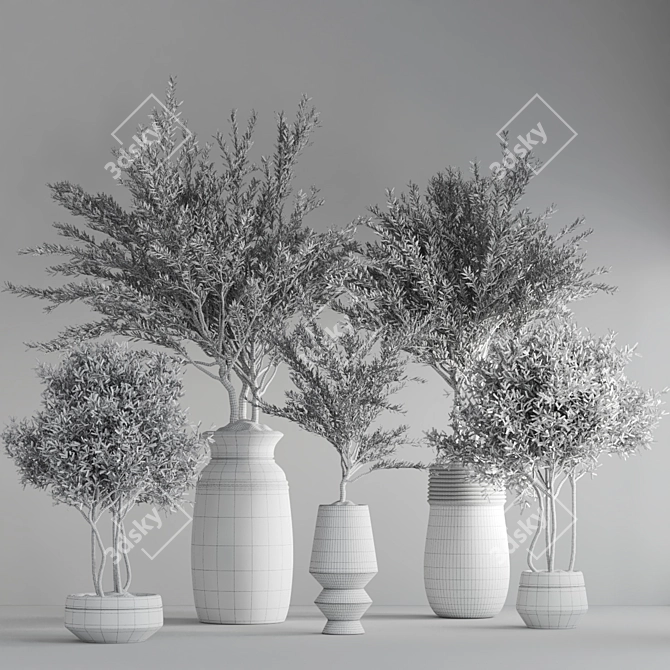 Lush 18-Piece Indoor Plant Set 3D model image 7