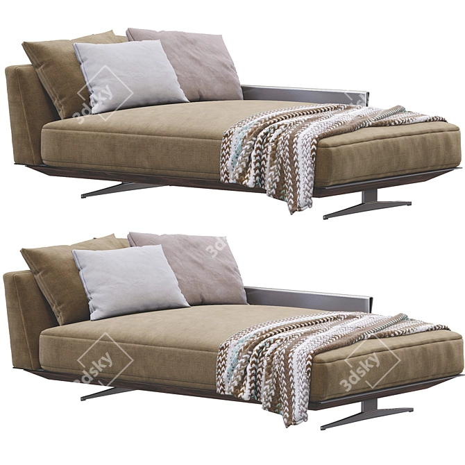 Flexform Bretton Chaise Lounge 3D model image 3