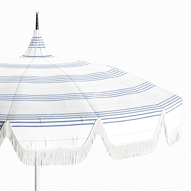 Stripe Fringe Umbrella by Serena & Lily 3D model image 4