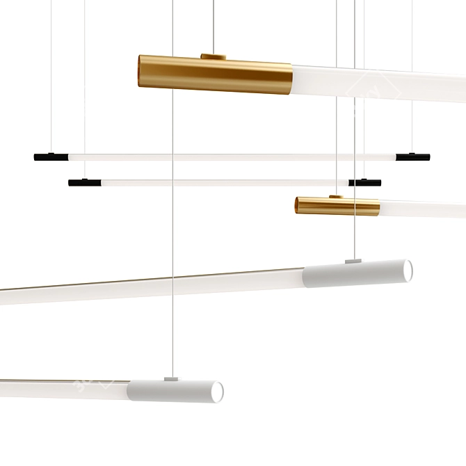 COSIMA Pendant Lamp: Elegant Brass Design 3D model image 1
