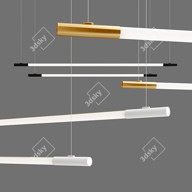 COSIMA Pendant Lamp: Elegant Brass Design 3D model image 3