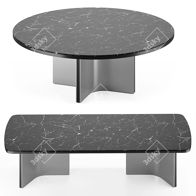 Minimalistic X-Form Tables 3D model image 1