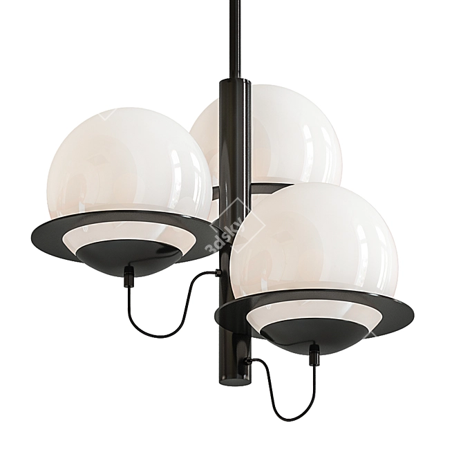 Eglo Sabalete 18: Sleek Black Pendant Light 3D model image 1