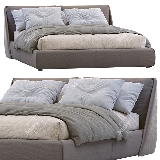 Modern Alivar LAGOON Bed Design 3D model image 1