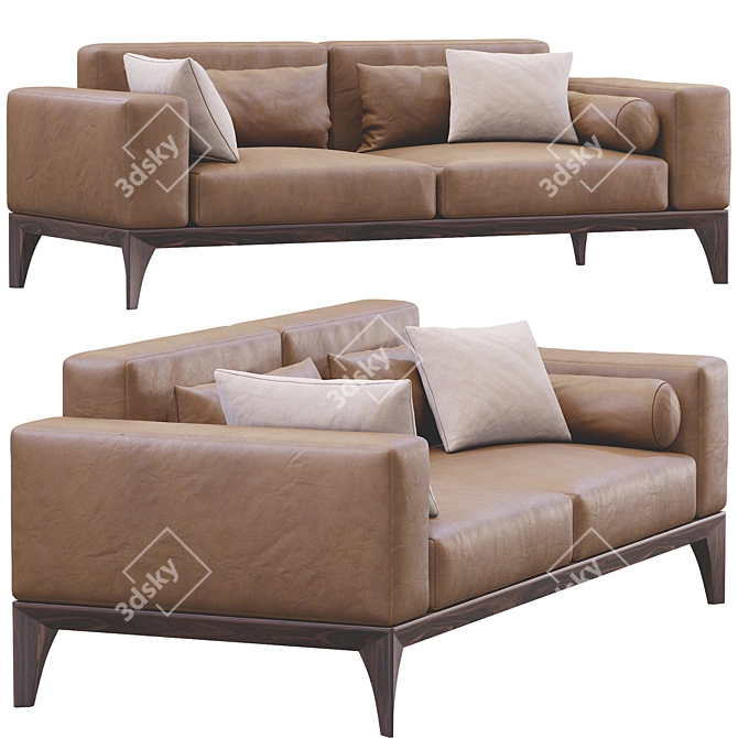 Elegant Porada Sofa: Sofa Fellow 3D model image 2