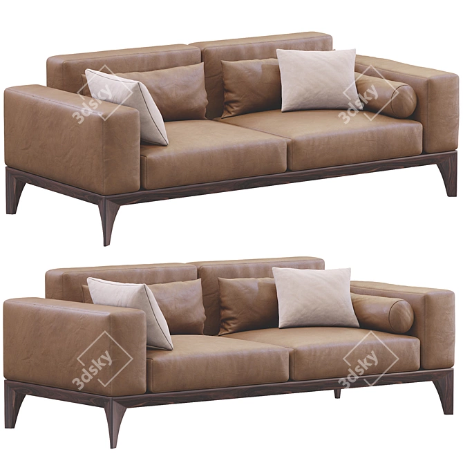 Elegant Porada Sofa: Sofa Fellow 3D model image 3