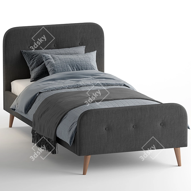 Elevate Your Bedroom with JYSK KONGSBERG Bed 3D model image 2