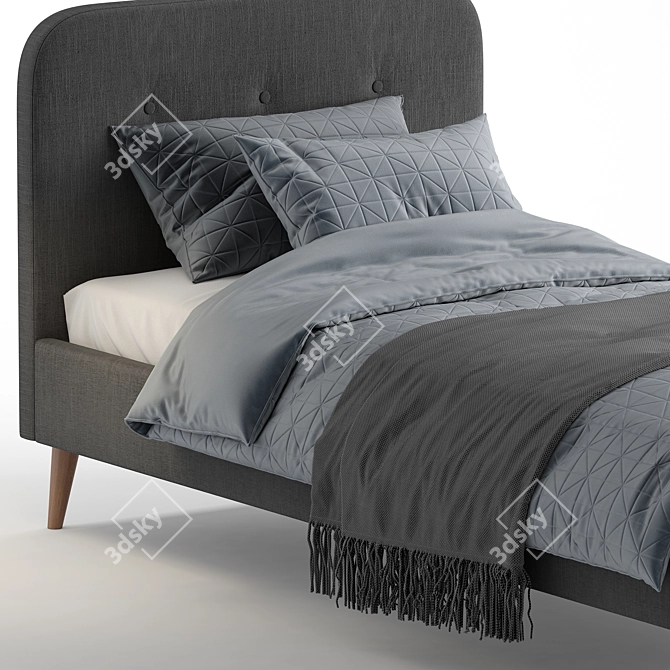 Elevate Your Bedroom with JYSK KONGSBERG Bed 3D model image 3