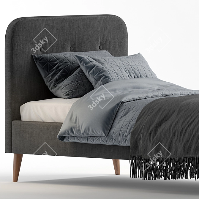 Elevate Your Bedroom with JYSK KONGSBERG Bed 3D model image 4