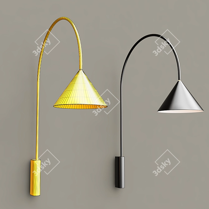 Contemporary Miniforms Ozz Wall Lamp 3D model image 3