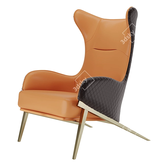 Elegant LaLume Designer Armchair 3D model image 2