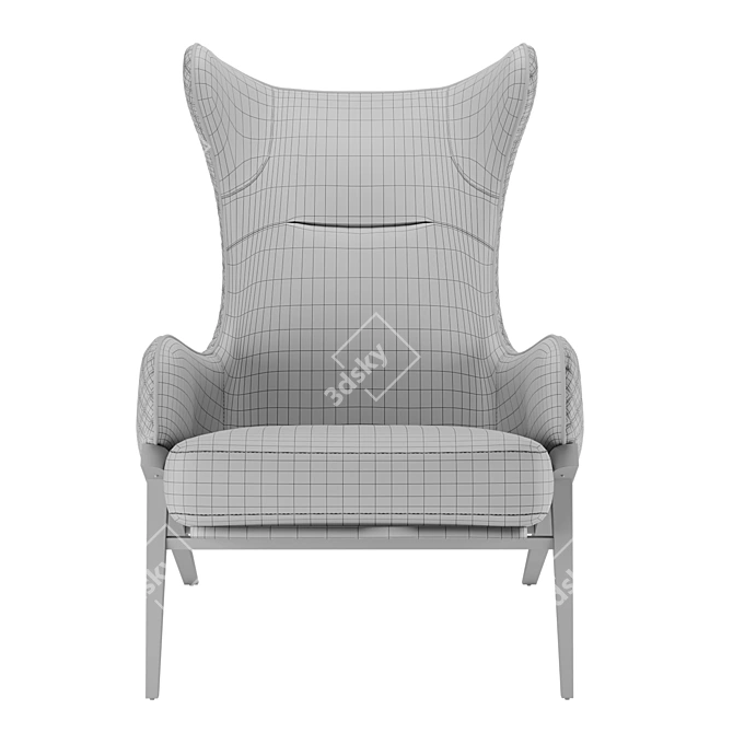 Elegant LaLume Designer Armchair 3D model image 4