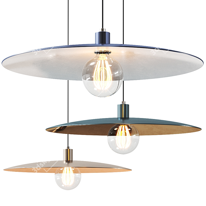 Atom Suspension Pendant Lamp: Elegant and Versatile Design 3D model image 1